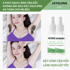 Chai Xịt Tẩy Lông Jaysuing 30ml Mới Dùng Siêu Thích tẩy sạch lông tận gốc giúp da mịn màng láng mịn - xịt tẩy lông nách tẩy lông bikini vùng kín tẩy lông chân tay ria mép - Dạng Xịt Dịu Nhẹ Không Đau