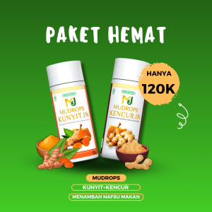 Mudrops Kencurin dan kunyit Penambah Nafsu Makan Anak dan Dewasa Herbal Alami