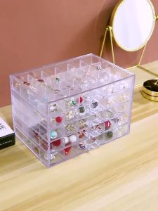 【SG stock/Fast Shipping】Multi-layer 120 grid jewellery storage makeup organizer necklace ring earrings hairpins headwear lipstick rack jewelry shelf A-0008