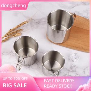 dongcheng 1PC thép không gỉ gấp xử lý Cup xách tay Carabiner cup ngoài trời cắm trại cup Đối với trang chủ ngoài trời cắm trại phụ kiện