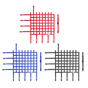 1PC Window Net Race Car Window Net Mounting Kit Ribbon Style 24Hx24W / 20Hx24W / 18Hx24W Car Accessories Black/Red/Blue