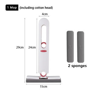 Portable Mini Squeeze Mop Home Kitchen Car Cleaning Desk Cleaner Glass Sponge Cleaning Mop Household Cleaning Mop 拖把