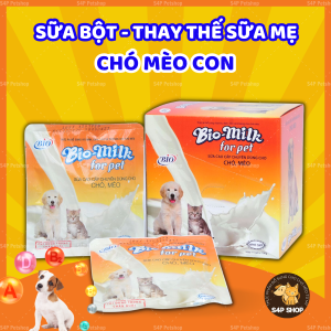 Sữa Bột Cho Chó Mèo  Thay Thế Sữa Mẹ Tăng Đề Kháng Miễn Dịch Cho Chó Mèo Con - Bio milk gói 100gr