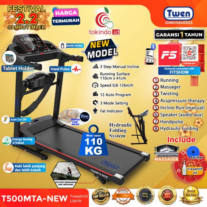 Treadmill Twen T500MT / T500MTA Treadmill Listrik Lazada Indonesia