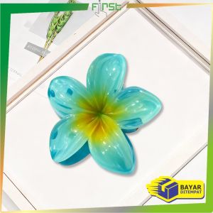 FH-C1373 Jepit Rambut Wanita Motif Bunga Kamboja Aksesoris Rambut Gaya Korea / Jepitan Rambut Cantik