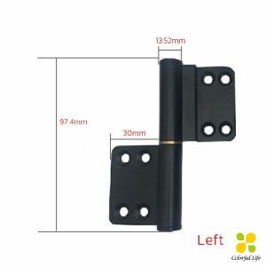 CLM บานพับประตูอลูมิเนียม สีดํา ถอดออกได้ บานพับประตู Aluminum Hinge