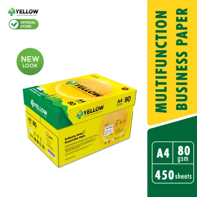 IK Yellow 450s 80gsm A4 paper 1 Carton box (10 Ream) (450 sheets/ream)