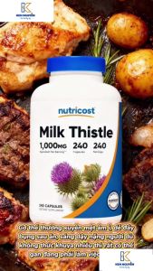 Nutricost Milk Thistle 1000mg – Hỗ Trợ Sức Khỏe Gan Bảo Vệ Gan Chống Oxy Hóa - + Milk Thistle Extract (Chiết xuất Kế sữa): 250mg + Tương đương 1.000mg hạt Kế sữa (tỷ lệ chiết xuất 4:1) - Đối tượng: Người trưởng thành từ 18 tuổi trở lên.