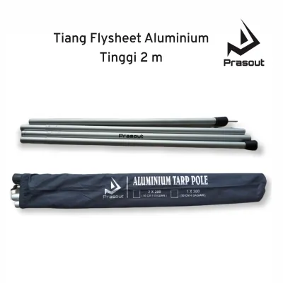 Tiang Flysheet / Tarp Pole Prasout Aluminium Tinggi 2 M