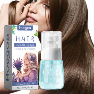 【Ready Stock】Hoegoa Hair Oil Serum 30ml – Repairs Dry & Frizzy Hair Anti-Static No-Rinse Formula Smooth Soft & Shiny Finish Frizz Control & Damage Repair for Healthy Hair