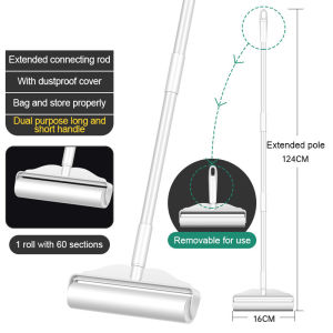 🔥SG Seller🔥Lint Roller Dust Removing Pet Hair Mop 60 SHEETS Refill Sticky Paper Cleaning Multi Purpose Use Different Sizes Easy to Use Home Cleaning