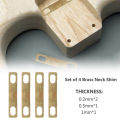 4 cái kết nối Cổ Đàn ghi ta tấm Cổ Đàn ghi ta Shim nâng cao Gasket bass nhạc cụ phụ kiện công cụ Brass. 