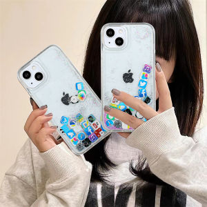 Chất Lỏng Quicksand Long Lanh Cứng Trường Hợp Trường Hợp Đối Với iPhone 11 12 13 Pro Max / X / XR / XS Max / 6 / 6S / 7 / 8 + / X / XR