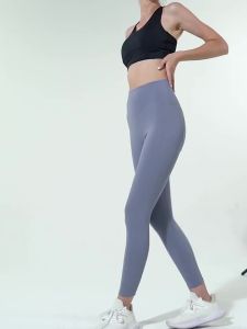 ALO- ใหม่ กางเกงโยคะผู้หญิง รัดรูป เอวสูง ยกก้น กางเกงกีฬาฟิตเนส ผู้หญิง วิ่ง ยืดหยุ่น สีพีช แห้งเร็ว Al0-yoga