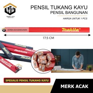 Pensil tukang alat tulis rumah tangga bangunan proyek murah kuat nyata