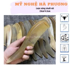 Lược sừng chuôi vát chải tóc ngăn ngừa rụng tóc (size: L-20cm)