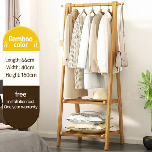 Wooden Coat Rack Coat Rack Cabinet Clothes Rack Hanging Wardrobe Hanging Closet Garment MultiFunction Coat Rack Almari Rak Baju Penyangkut Pakaian衣帽架