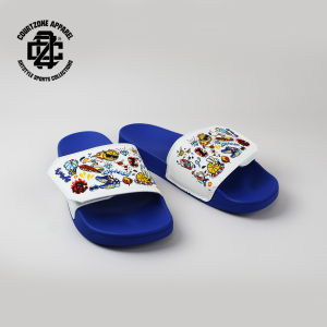 Courtzone Apparel Fashion Slip on Slides Slippers for Men & Women Footwear Comfort w/ summer design