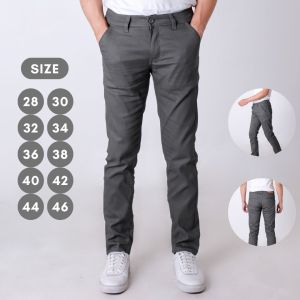 Bombstone Celana Panjang Chino Pria Dewasa Distro Bandung Ukuran Jumbo Bigsize Bahan Twill Terbaru