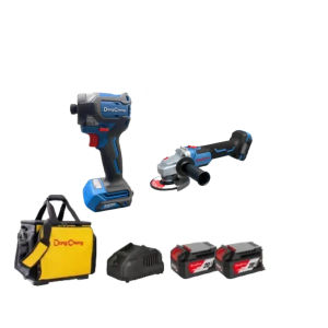 [ DONGCHENG ] Combo XE - DCPL208 Cordless Brushless Impact Driver + DCSM03-100 Cordless Brushless Angle Grinder