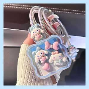 🚚COD🚚 (1เซตมี5ชิ้น )พร้อมส่งจากไทย ชุดพันสาย เคสหัวชาร์จ ลายการ์ตูน ตัวถนอมสาย USB เคสชาร์จ PD 18W/20W+สายชาร์จเชือกป้องกัน for iPhone