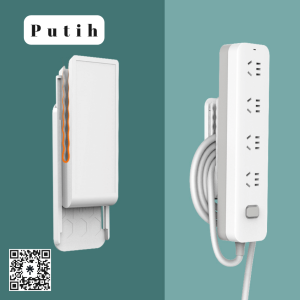 Holder Stop Kontak & Pengatur Kabel 2 in 1 - Soket Listrik + Cable Organizer