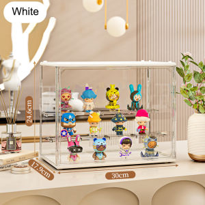 Popmart Display Box Toy Lego Storage Box Acrylic Display Box Clear Stackable Plastic Storage Bins with Magnetic Lid手办展示盒