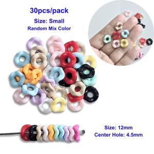 12mm and 16mm Solid Wave Stack Spacer Beads Acrylic Large Hole Round Donut For Paracord or Loop DIY Handmade Bracelet Necklace Keychain Bag Phone Charm Jewelry Fashion Beauty Accessories Making Arts Crafts Projects