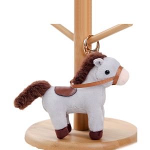 RISEDOT Year of the Horse Horse Plush Doll Stuffed 12cm Animal Pony Pendant  Soft Long-haired Pony Keychain Bag Charm