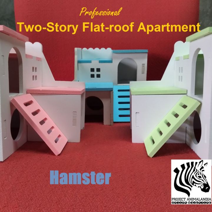 TwoStory FlatRoof Apartment for Hamsters/ hamster house Lazada PH