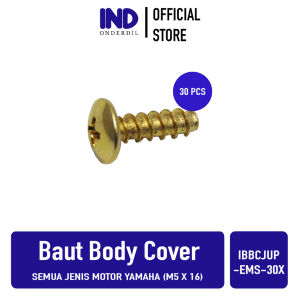 Baut-Bodi Body Cacing Philip-Phillip-Phillips-Pilip Motor Yamaha Emas M5x16 M 5 x 16-M5-5x16 Isi 30 Biji-Pcs