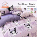 Dansunreve Quilt Cover Washed Cotton Duvet Cover Sanrio Kuromi Cinnamoroll Pochacco Kitty Comforter Cover with Zipper. 