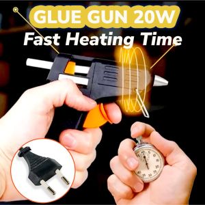 Glue Gun 20W Watt Alat Solder Lem Tembak Lilin Bakar Kecil Mini Cepat Panas Hot Melt Stick Perekat DIY Craft Kerajinan Elektronik