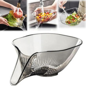 Drainage Basket Kitchen Plastic Vegetable Fruit Washing Basket Kitchen Washing Drain Basket