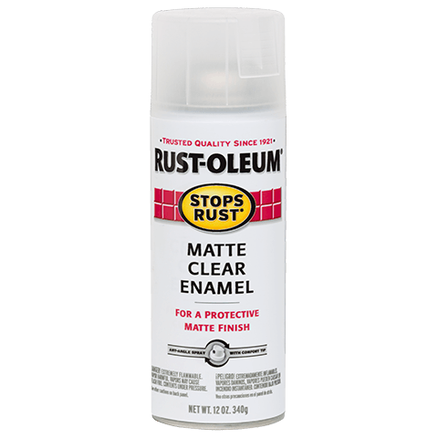 Rust-Oleum Stop Rust 285093 Matte Clear Enamel Spray 12oz