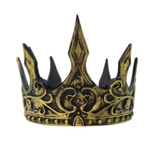 YOUSHI TOP Vòng tóc Vương miện Phong cách Hàn Quốc Vương miện Bar Mitzvah Mũ vua PU Phong cách retro Băng đô Mũi vịnh tròn Đám cưới