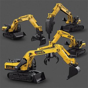 YAZHE Vehicle Toy Engineering Models Cars Drill Excavator Model Toys Inertial Truck Toy Driving Toys Education Simulation Crane Toy Children Gift