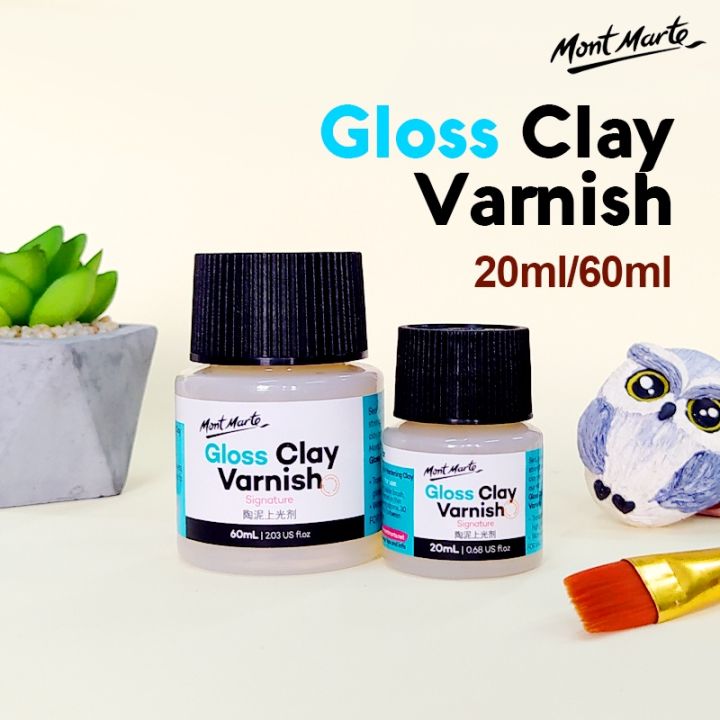 VC Art Mont Marte Transparent Gloss Clay Varnish Signature Sculpture Sealant Clear Varnish