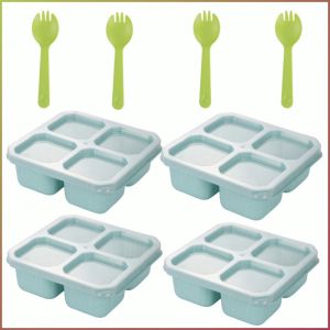 กล่องอาหาร ทําความสะอาดได้ไม่มีกลิ่น กล่องอาหารกลางวัน สะดวกในการใช้งาน อาหารเกรด แยกและจัดเก็บ