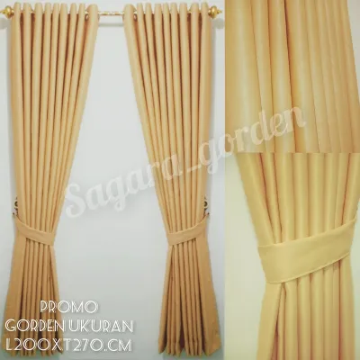Gorden Jendela Besar Jumbo L370.cm tinggi3meter bahan blackout Polos kesan minimalis 2023 viral