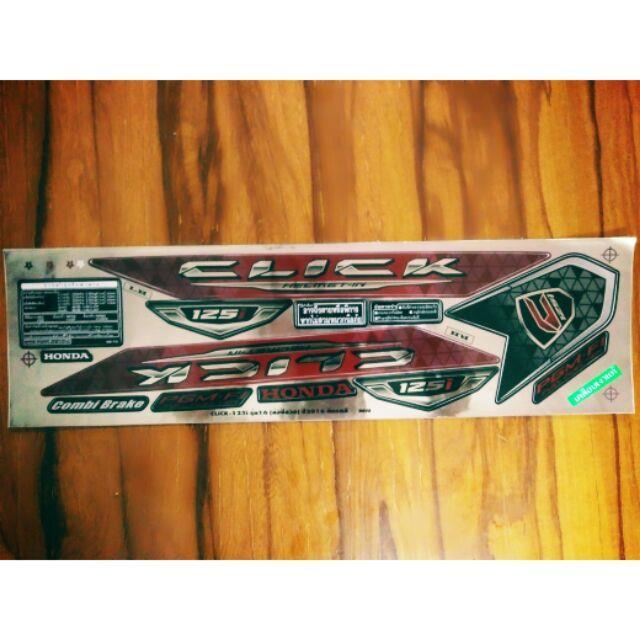 Bộ tem Click Thái 125 2017 màu đỏ nhập Thái