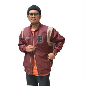 Ballpets Jaket Pria Varsity Bomber Taslan Ukuran L XL