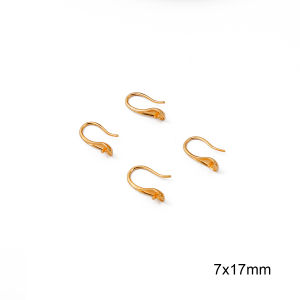 2/10Pc 18K Gold Plated Brass Earring Hook Clasp Connector for DIY Earrings Jewelry Making Findings Accessories