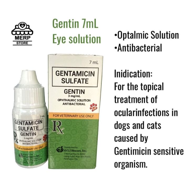 GENTIN Gentamicin Sulfate Eye Drop for Dogs and Cats 7ml Lazada PH