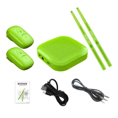 Virtual Electronic Drum Set Electric Pocket Air Drum Kit with Drumsticks Pedals Audio Converter for Adults Kids Beginners