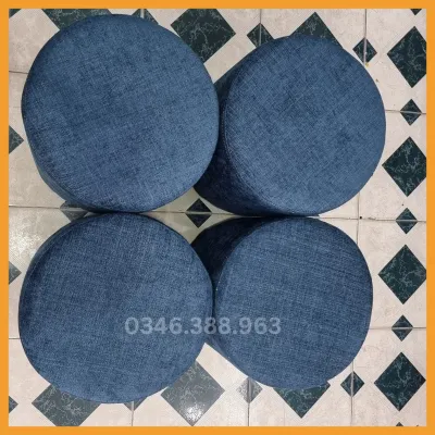 [Giá Tại Xưởng] Ghế Đôn Vuông Sofa Màu Xanh Dương Kê Chân Ngồi Ghế Bàn Trang Điểm Bọc Mút Nhiều Màu Sắc