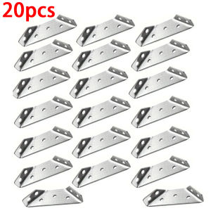 ZEEMIN 10/20/40/50pcs Thickened Stainless Steel Angle Code 90 Degrees Right Angle Fixed Bracket Furniture Connectors