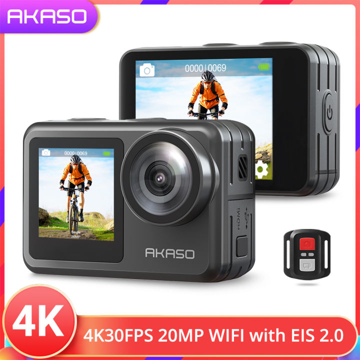 AKASO Brave 7 LE 4K30FPS 20MP WiFi Action Camera with Touch Screen Vlog ...