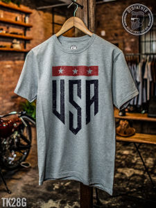 เสื้อยืดคอกลมแขนสั้น ผ้าTK พิมพ์ระบบ Sublimation นุ่ม สวมใส่ สบาย ระบายอากาศไม่ร้อน ( รหัสสินค้า TK 28 )