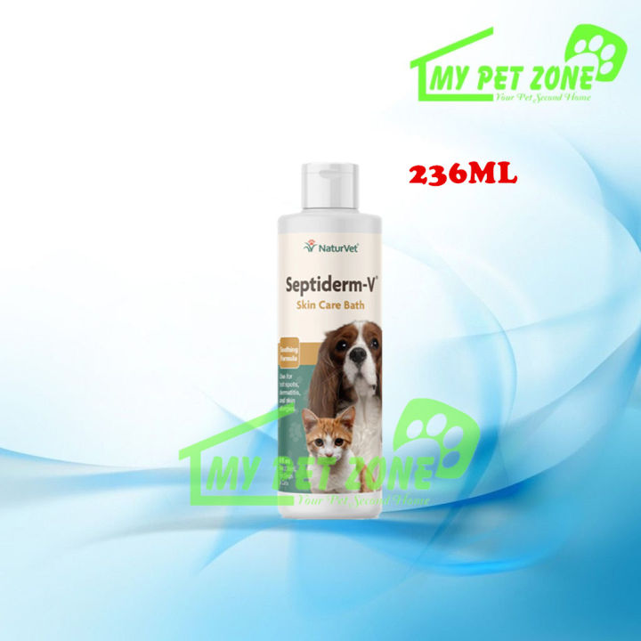NaturVet SeptidermV Skin Care Bath Shampoo (Dog & Cat) 236ML Lazada